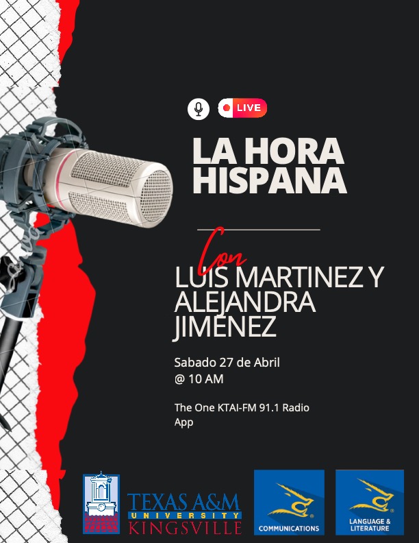 La-Hora-Hispana-Black-and-Red-Podcast-Flyer