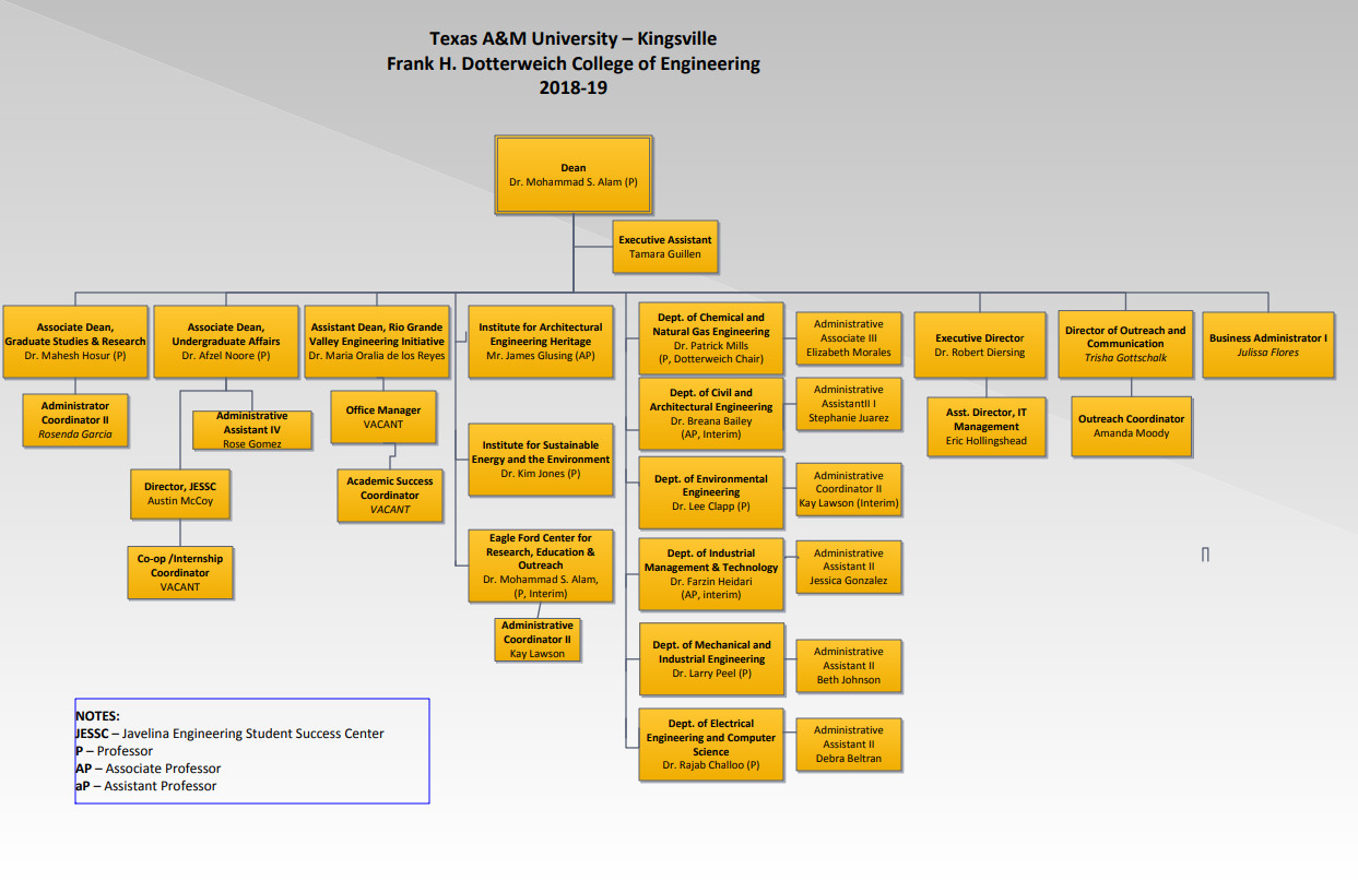 University Of Texas Organizational Chart