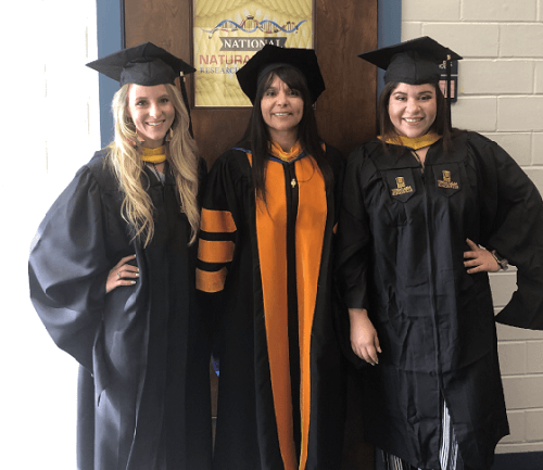 Shelby, Jesenia, Dr. Sanchez graduation, Summer 2019