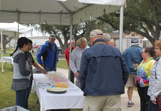 Visitors sampling new varieties