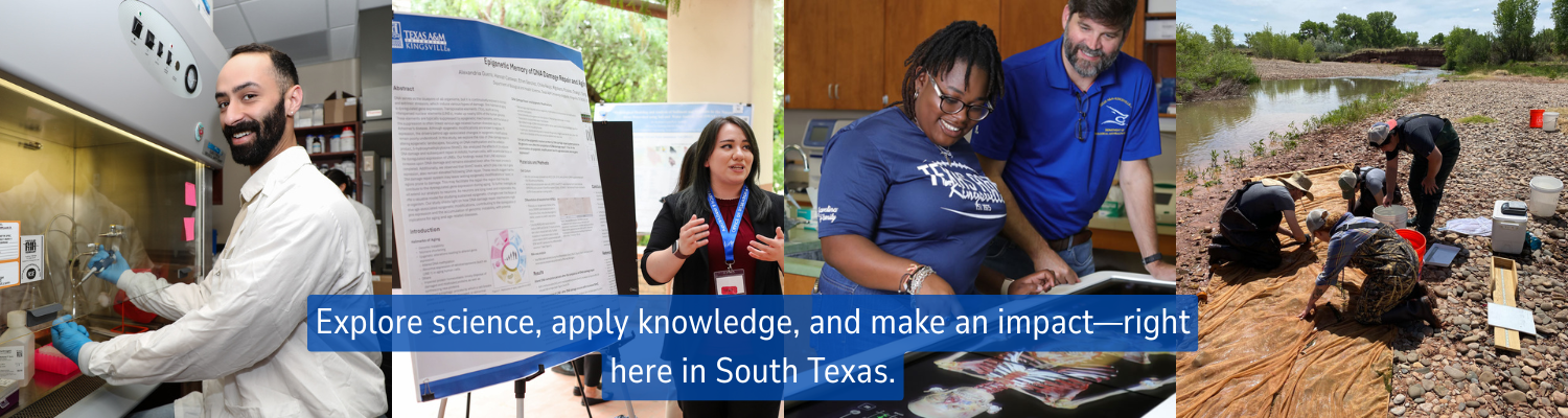 Hands-on learning in the lab, classroom, and field—science in action at TAMUK.