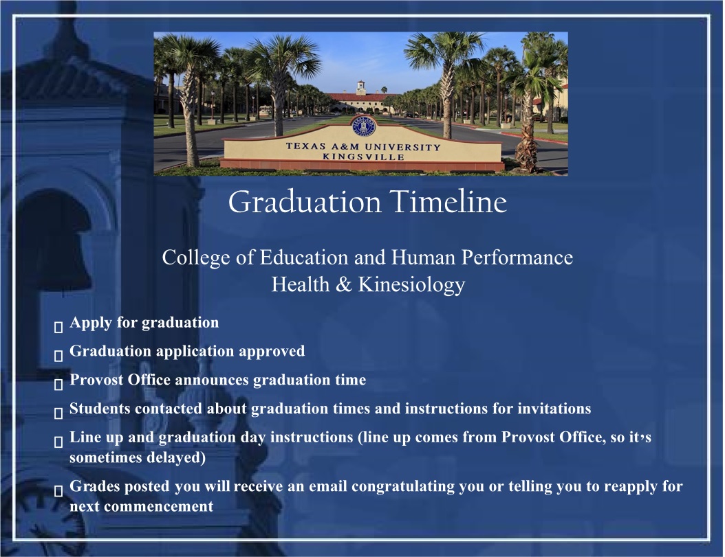 Graduation Timeline