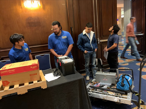 Students at the 2023 ATMAE Robotics Competition