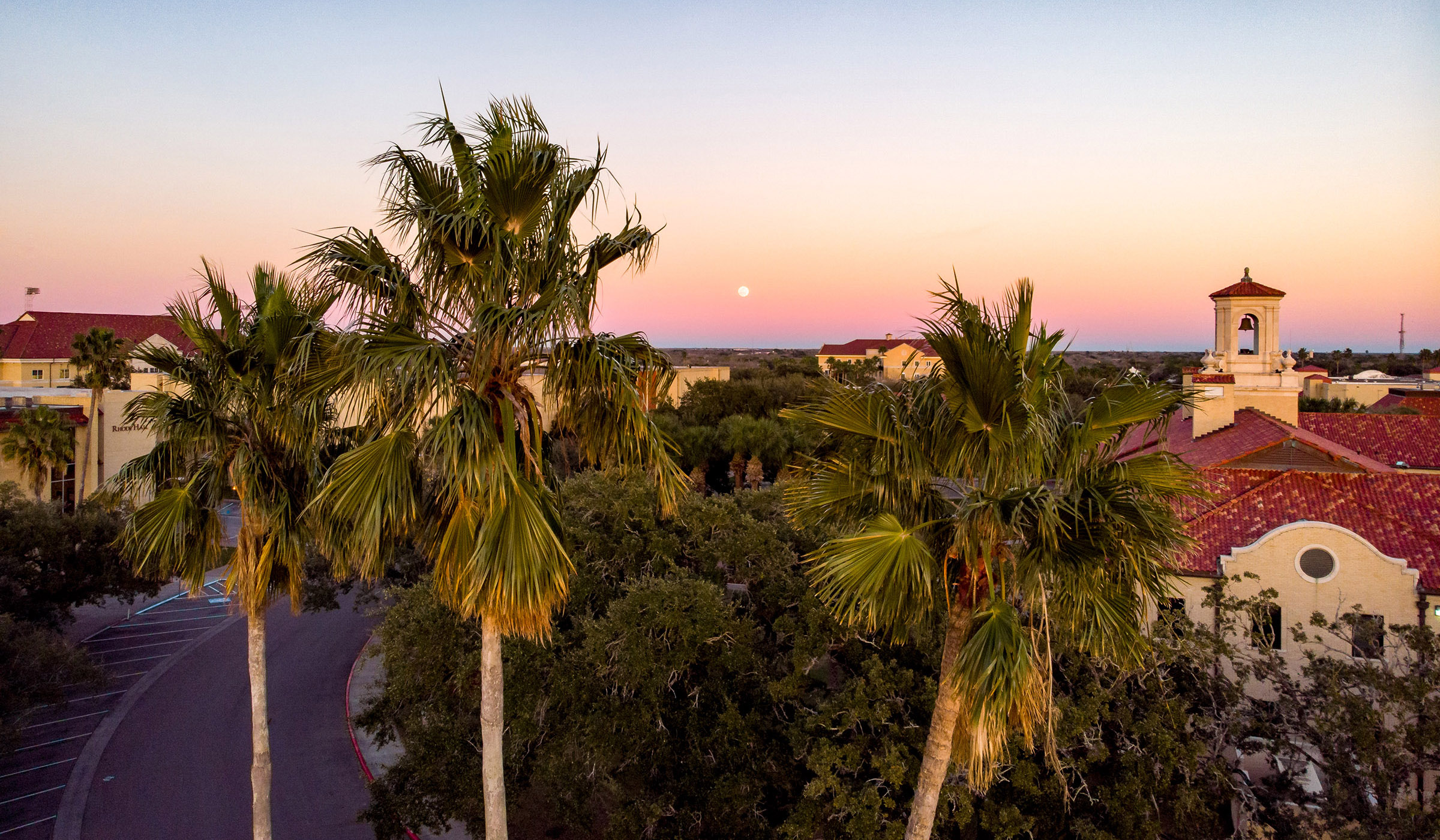 Campus at sunset