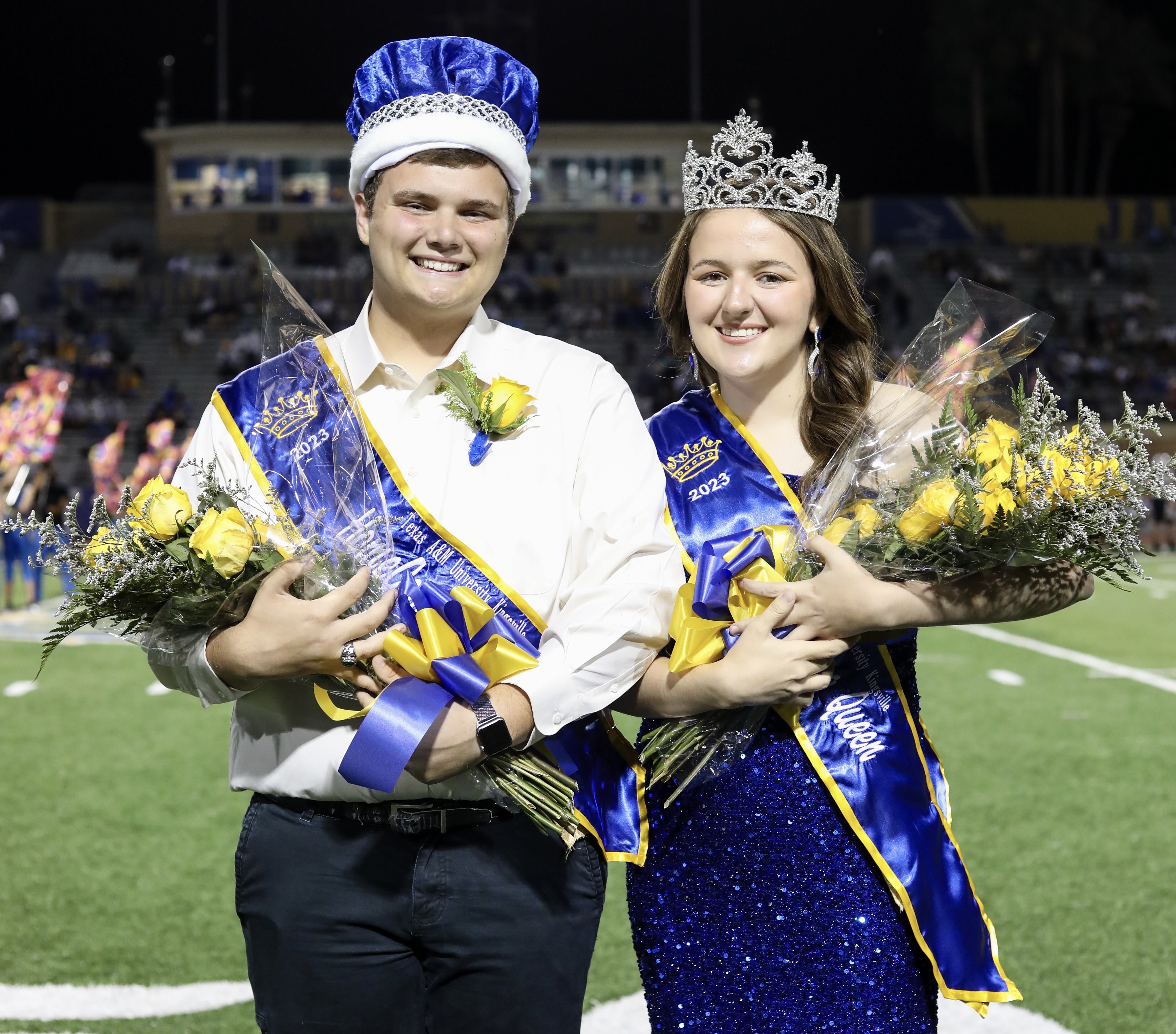 HOMECOMING KING AND QUEEN HARLEY DAVIS AND SOPHIA YZAGUIRRE