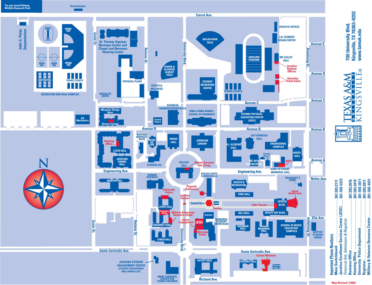 TAMUK-Campus-map