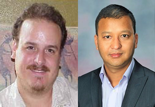 Dr. Roberto Vela, left, was selected as an Education Fellow.Dr. Ammar Bhandari, right, was selected as a Science Fellow.