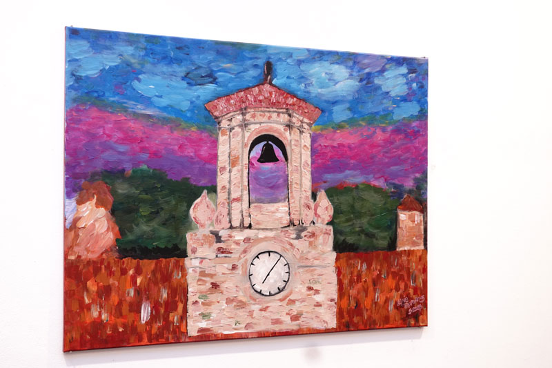 Sunset colors by the tower by Elise Chapa-Arias