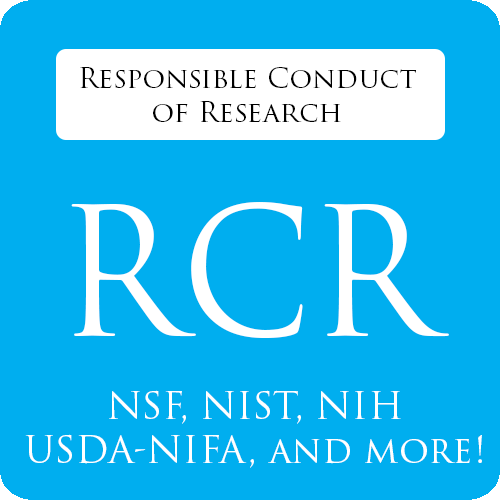 Responsible and Ethical Conduct of Research RCR image link below