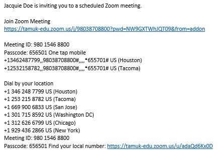 The format of your Zoom room invite 