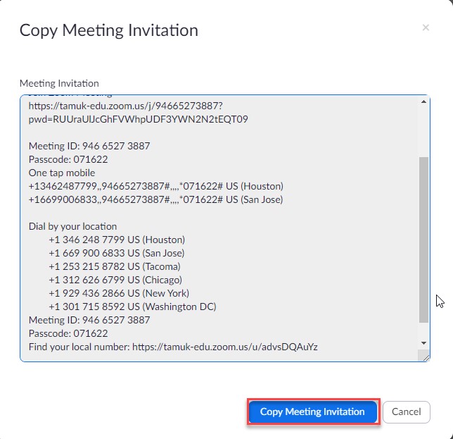 That's how potential meeting invitation looks like